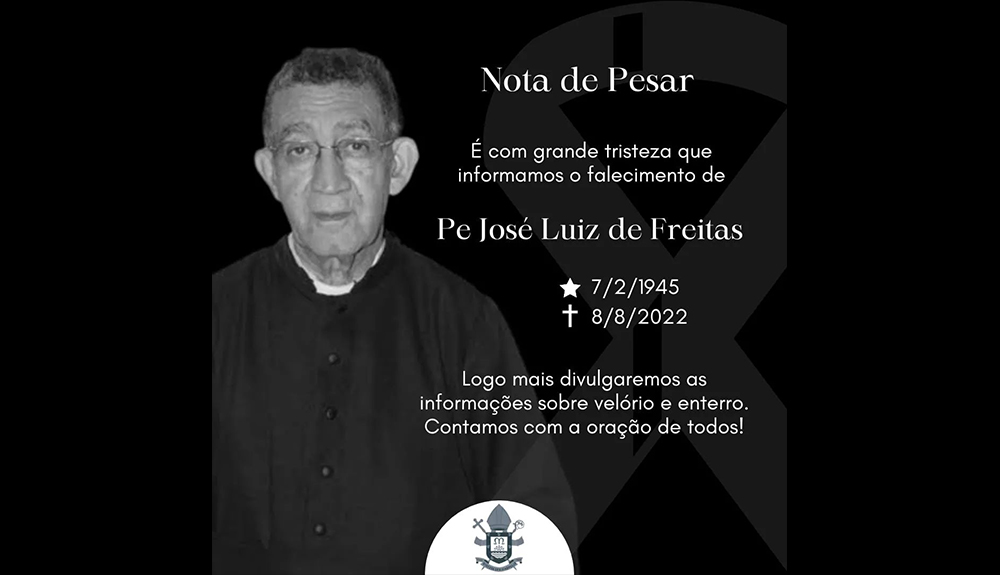 Foto de Nota de Falecimento do Padre José Luiz de Freitas