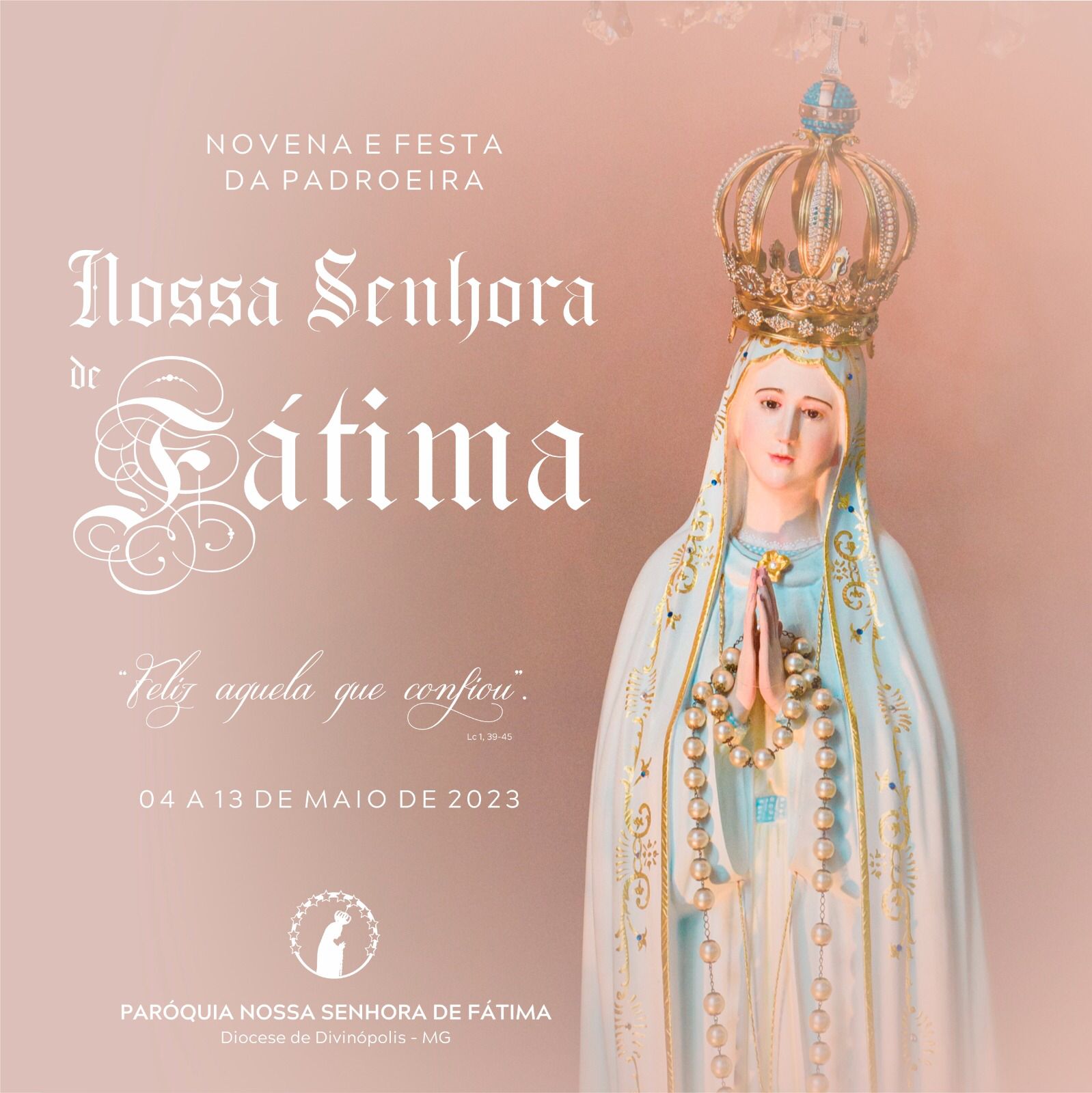 Foto de Programação da festa de Nossa Senhora de Fátima 2023, em Divinópolis