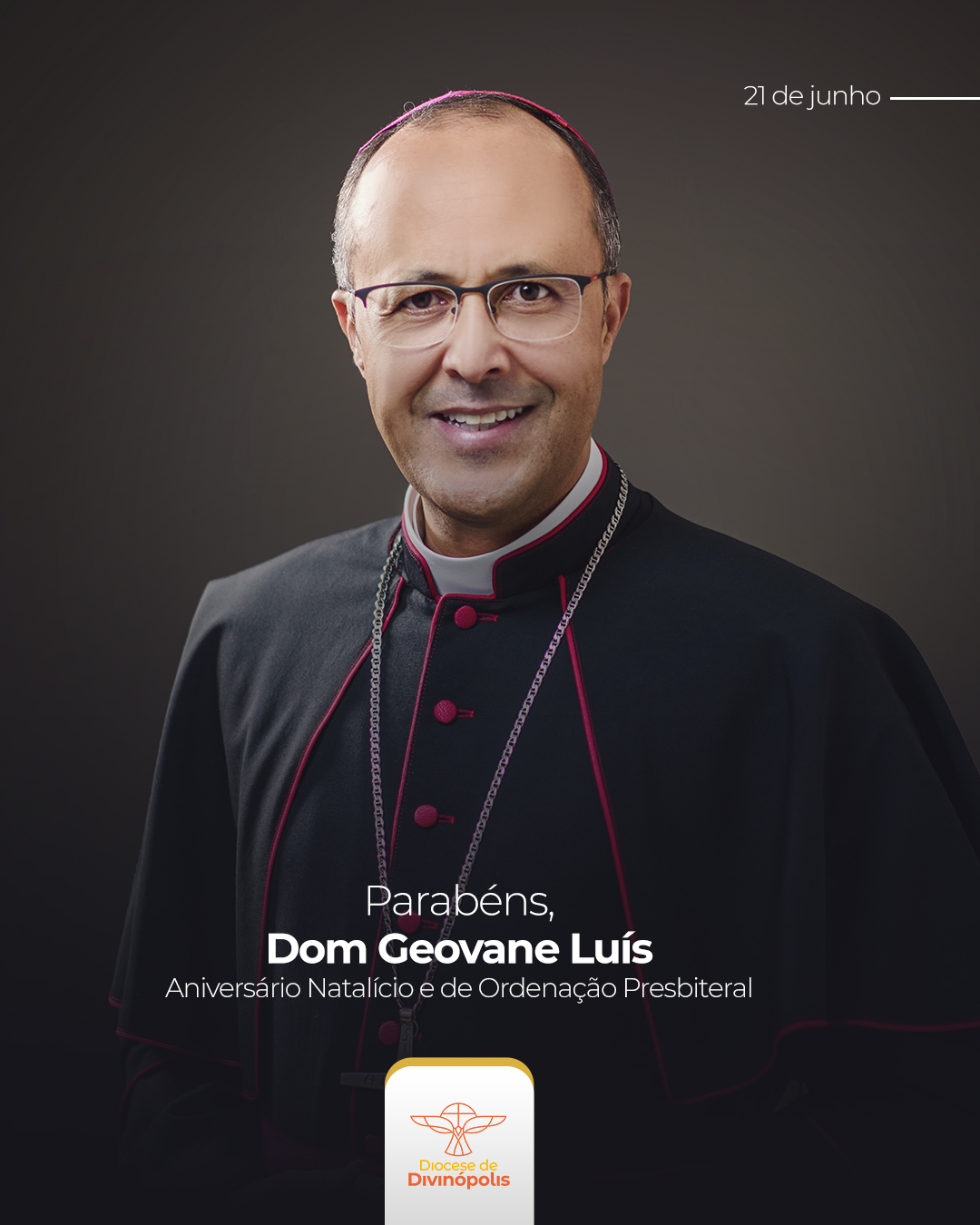 Foto de Aniversário Natalício e de Ordenação de Dom Geovane Luís, nesta sexta, 21 de junho
